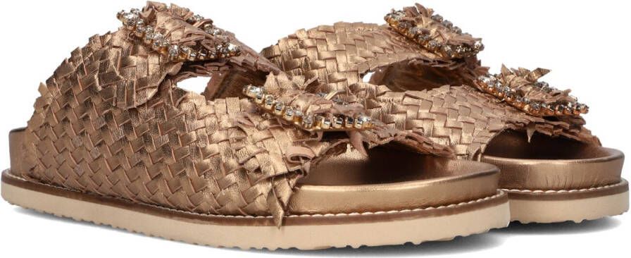 LINA LOCCHI Slippers Dames L1284 Maat: 39 Materiaal: Leer Kleur: Brons