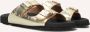 LINA LOCCHI Slippers Dames 2 Gesp Slipper Met Studs Maat: 40 Materiaal: Leer Kleur: Goud - Thumbnail 1