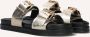 LINA LOCCHI Slippers Dames Led 2 Band Slipper Dz Maat: 40 Materiaal: Leer Kleur: Goud - Thumbnail 1