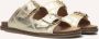 LINA LOCCHI Slippers Dames Led 2 Band Slipper Met Stiksels Maat: 41 Materiaal: Leer Kleur: Goud - Thumbnail 1