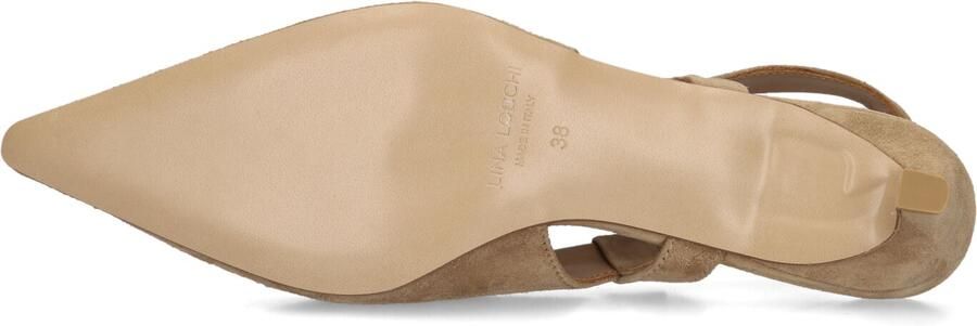 LINA LOCCHI Slingbacks Dames Az131 Maat: 39 Materiaal: Suède Kleur: Beige - Foto 5