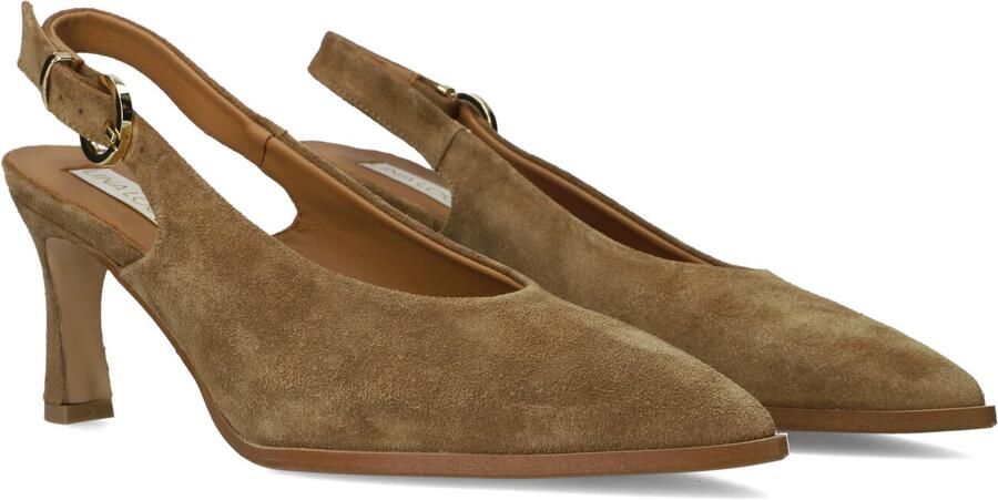 LINA LOCCHI Slingbacks Dames Az12 Maat: 36 Materiaal: Suède Kleur: Bruin