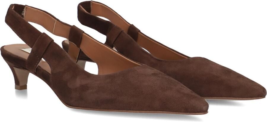 LINA LOCCHI Slingbacks Dames Az131 Maat: 43 Materiaal: Suède Kleur: Bruin