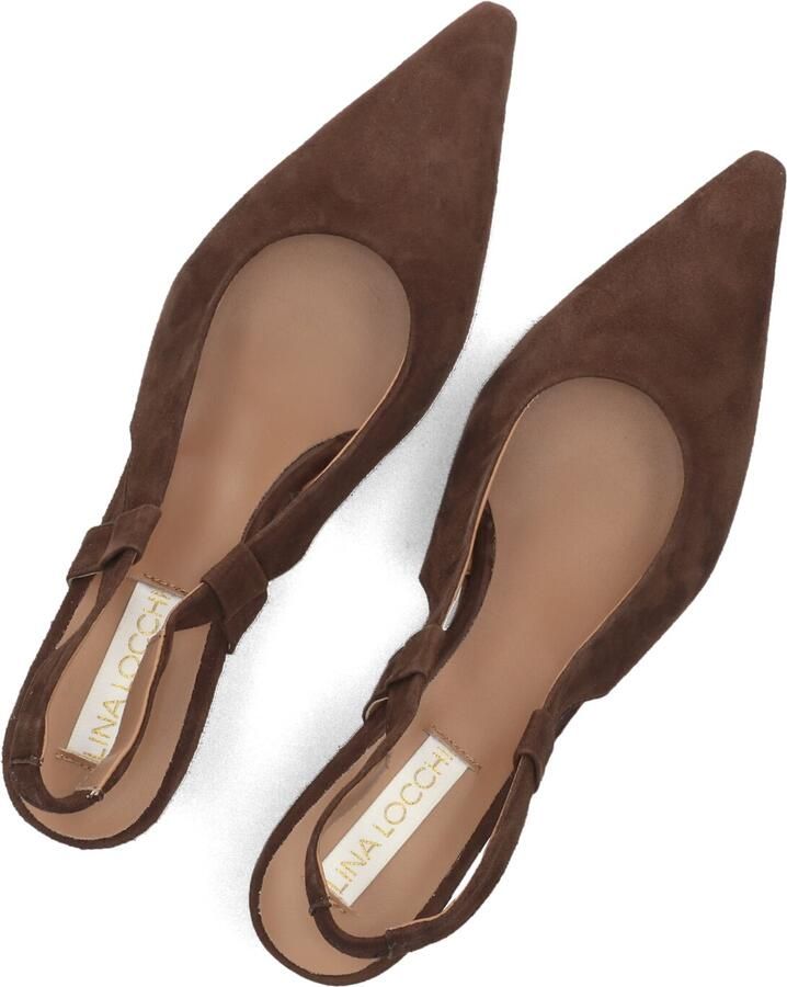 LINA LOCCHI Slingbacks Dames Az131 Maat: 42 Materiaal: Suède Kleur: Bruin - Foto 2