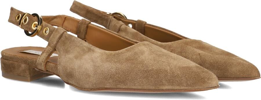 LINA LOCCHI Slingbacks Dames Az62 Maat: 39 Materiaal: Suède Kleur: Camel