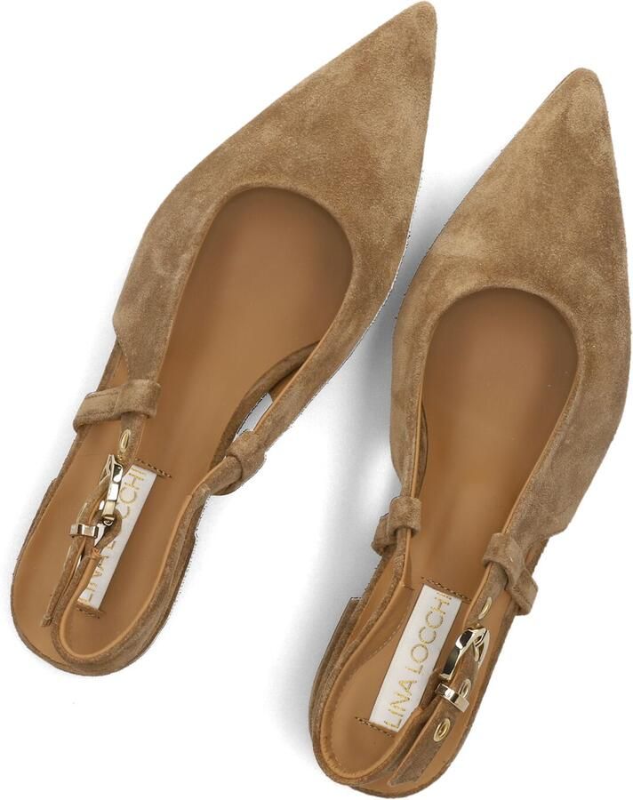 LINA LOCCHI Slingbacks Dames Az62 Maat: 36 Materiaal: Suède Kleur: Camel - Foto 2