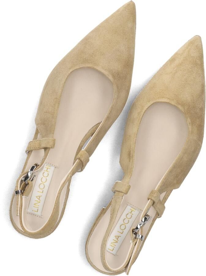 LINA LOCCHI Slingbacks Dames Az62 Maat: 39 Materiaal: Suède Kleur: Camel - Foto 2