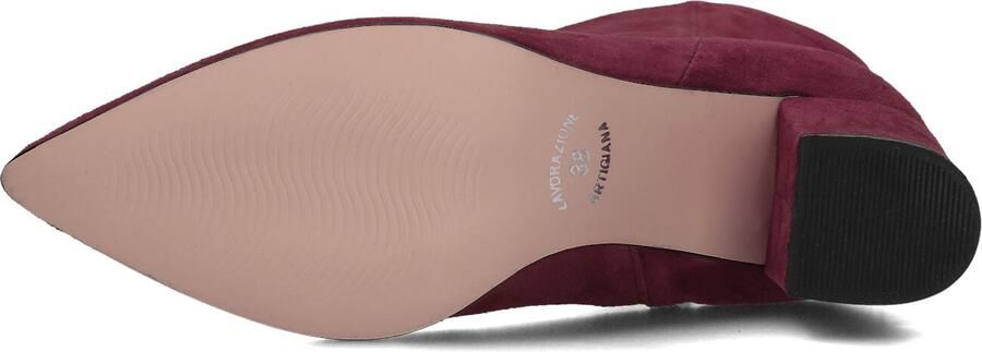 LINA LOCCHI Enkellaarsjes Dames L1101 Sue Maat: 38 Materiaal: Suède Kleur: Rood - Foto 5