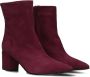 LINA LOCCHI Enkellaarsjes Dames L1101 Sue Maat: 37 Materiaal: Suède Kleur: Rood - Thumbnail 1