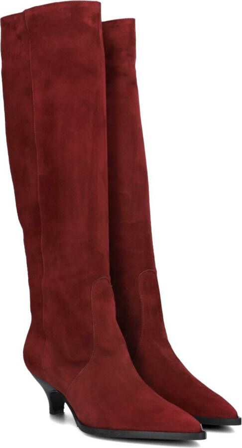 LINA LOCCHI Hoge Laarzen Dames Av 256 Maat: 42 Materiaal: Suède Kleur: Rood