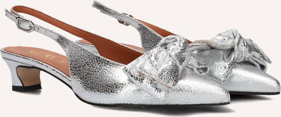 LINA LOCCHI Slingbacks Dames Au 23 m Maat: 39 Materiaal: Lak Kleur: Zilver