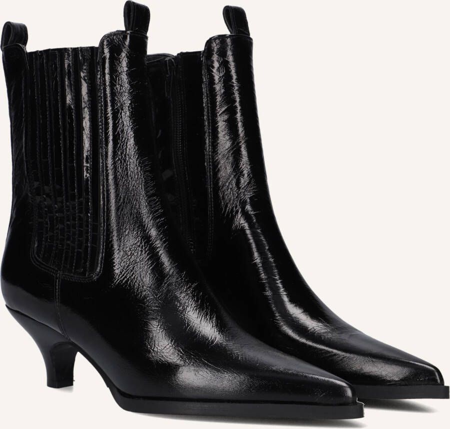 LINA LOCCHI Enkellaarsjes Dames Av 258 Maat: 39 Materiaal: Leer Kleur: Zwart
