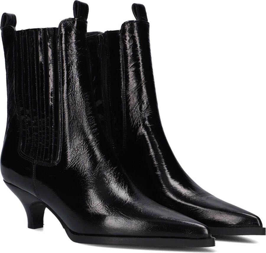 LINA LOCCHI Enkellaarsjes Dames Av 258 Maat: 39 Materiaal: Leer Kleur: Zwart
