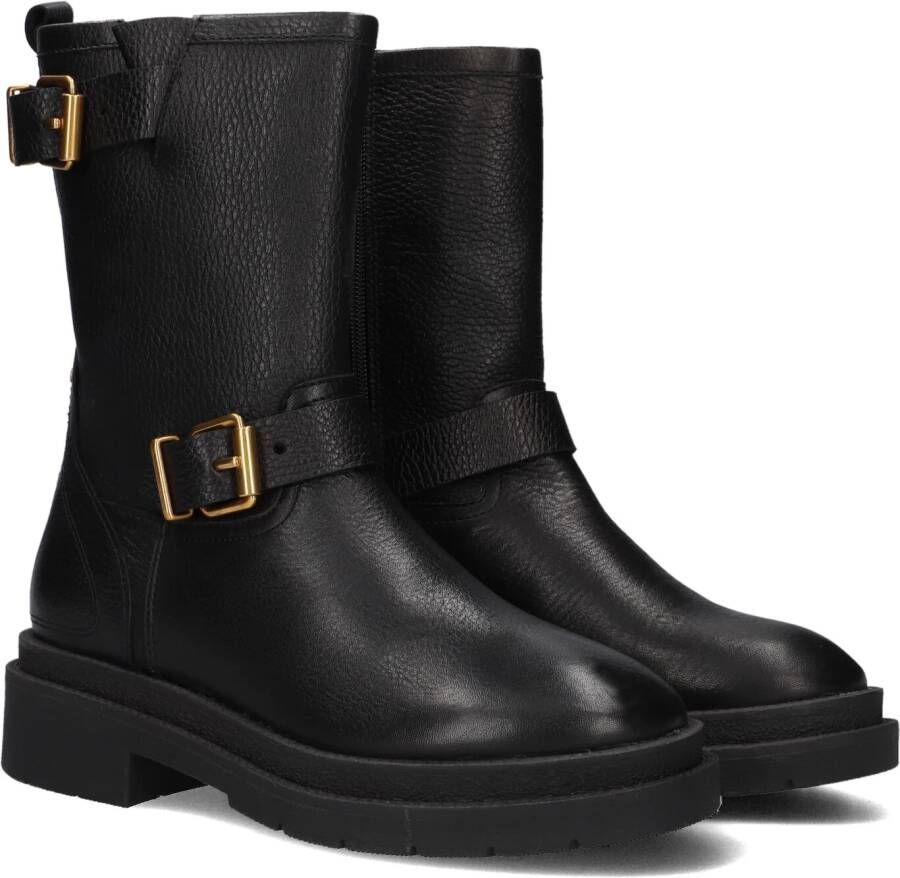 LINA LOCCHI Biker Boots Dames L1316 Maat: 41 Materiaal: Leer Kleur: Zwart