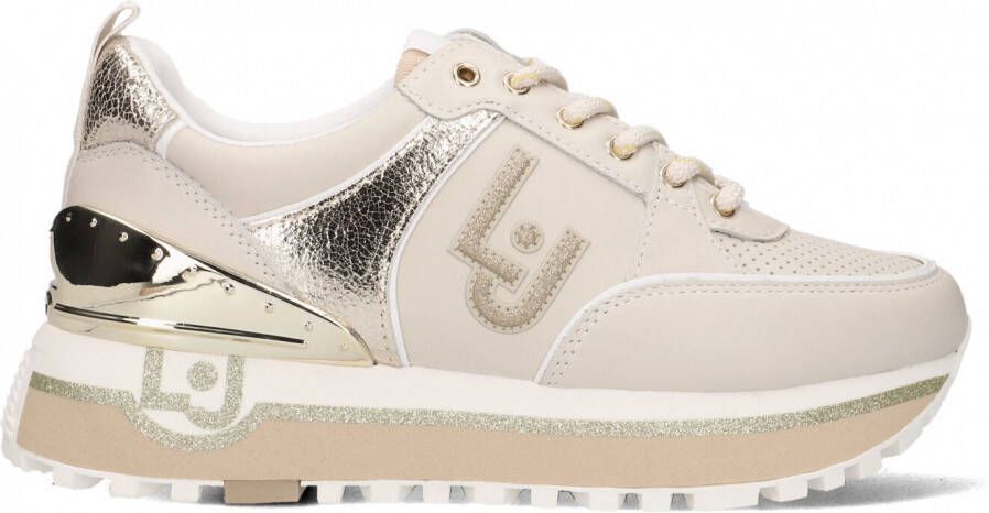 Liu Jo Maxi Wonder 20 Lage sneakers Leren Sneaker Dames Beige Schoenen