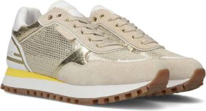 Bruin Tinten Wonder 24 Lage sneakers Leren Sneaker Dames Beige