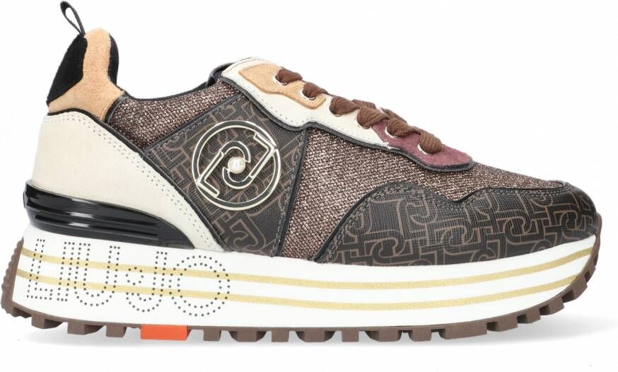 Liu Jo Maxi Wonder 24 Lage sneakers Leren Sneaker Dames Bruin