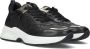 Runner Sneaker materialenmix Lily 10 Lage sneakers Leren Sneaker Dames Zwart - Thumbnail 1