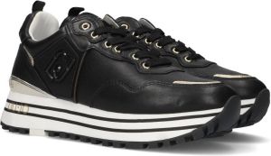 Liu Jo Maxi Wonder 01 Lage sneakers Leren Sneaker Dames Zwart