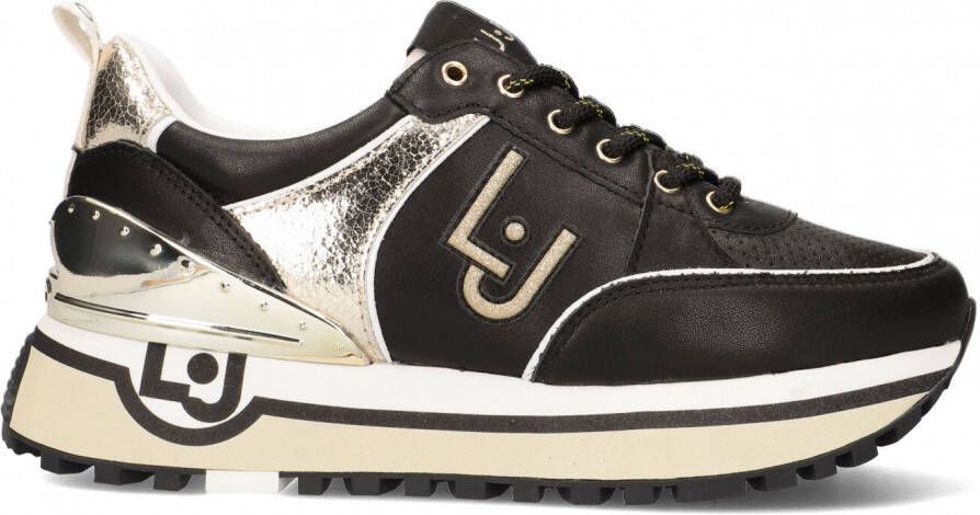 Liu Jo Maxi Wonder 20 Lage sneakers Leren Sneaker Dames Zwart