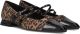 LODI Ballerina Dames Bro4982 Leer Taupe - Bruin