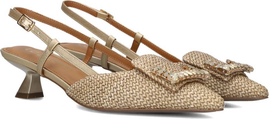 LODI Slingbacks Dames Da5502 Maat: 37 Materiaal: Raffia Kleur: Goud