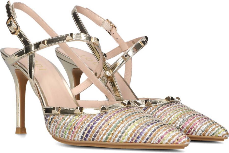 Lodi Kleurrijke puntige neus pumps met studs Multicolor Dames