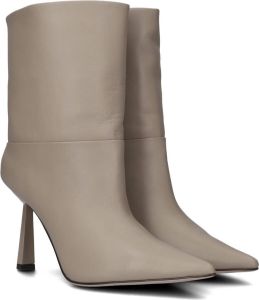 Lola Cruz Taupe Enkellaarsjes 018b10bk