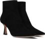 Lola Cruz Zwarte Suède Puntige Enkellaarzen Black Dames - Thumbnail 1