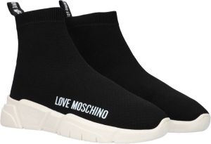 Love Moschino Zwarte Hoge Sneaker Ja15343g0d