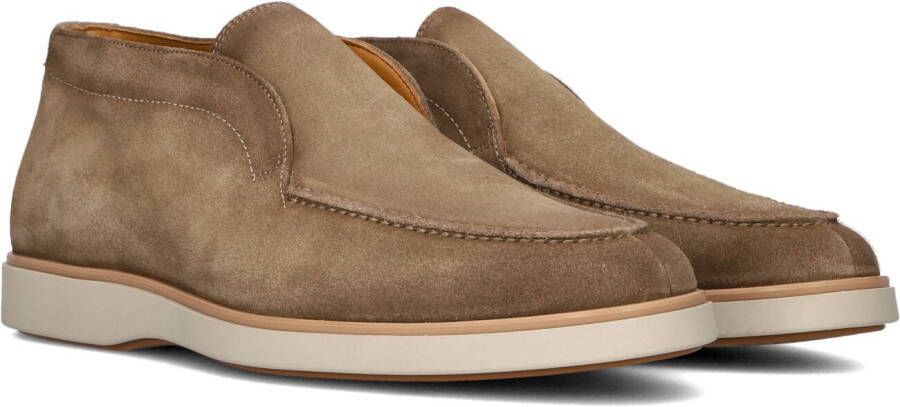 Magnanni Instappers Heren Instapschoenen Herenschoenen Suède 25121 creme zool Taupe