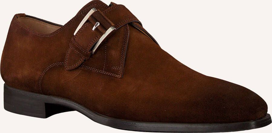 MAGNANNI Nette Schoenen Heren 19531 Maat: 44 5 Materiaal: Suède Kleur: Cognac