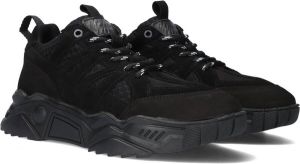 Malelions Men Inicio Runner Lage sneakers Leren Sneaker Zwart