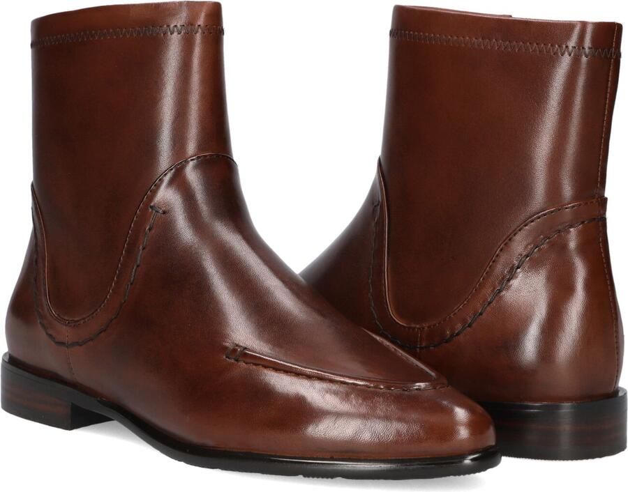MARLOU Gg503 Enkellaarsjes Enkelboots met rits Dames Cognac - Foto 5