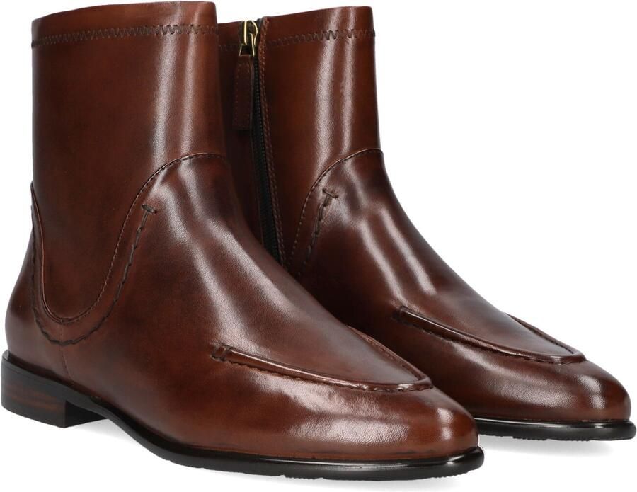 MARLOU Gg503 Enkellaarsjes Enkelboots met rits Dames Cognac - Foto 4