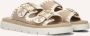 Maruti Beige Suède Chunky Sole Slippers - Thumbnail 1