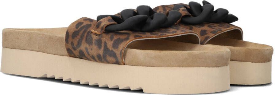 Maruti Beli Slippers Bruin Leopard Brown