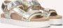 Maruti Beau leren sandalen met klittenband Goud Leer Plateau sandalen Dames - Thumbnail 1