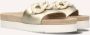 Maruti Gouden Leren Slipper Beli Yellow Dames - Thumbnail 1