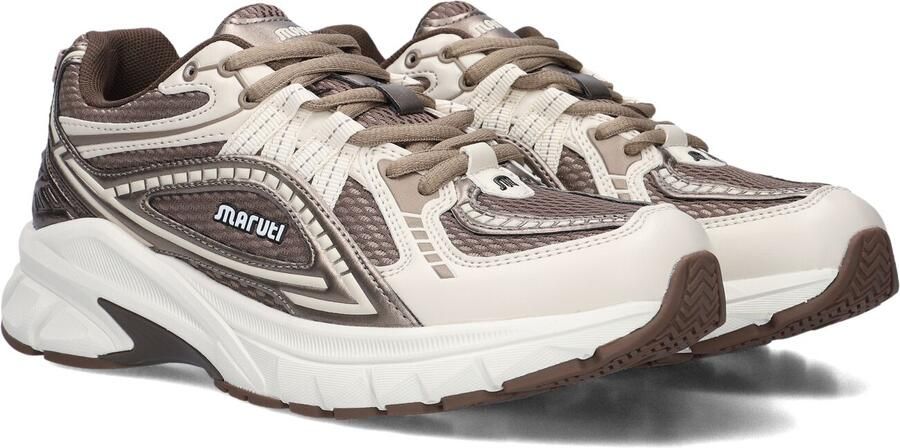 Maruti Nola Leather Offwhite V78 Sneakers Bruin Brons Wit Leer en Mesh Dames Bruin Brons Wit