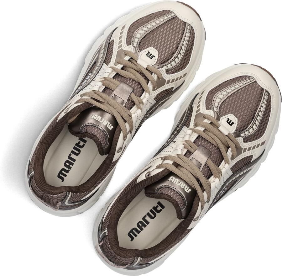 Maruti Nola Leather Offwhite V78 Sneakers Bruin Brons Wit Leer en Mesh Dames Bruin Brons Wit - Foto 2