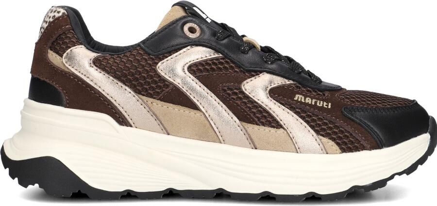 Maruti Dora Sneakers Dames Leren Sneaker Bruin