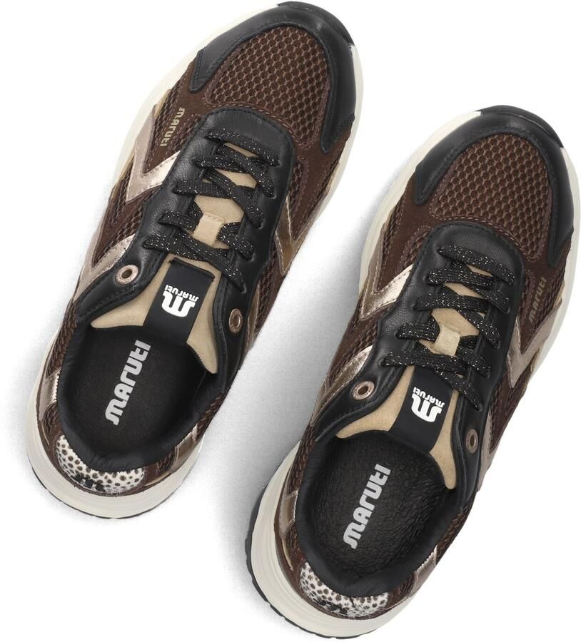 Maruti Dora Sneakers Dames Leren Sneaker Bruin - Foto 4