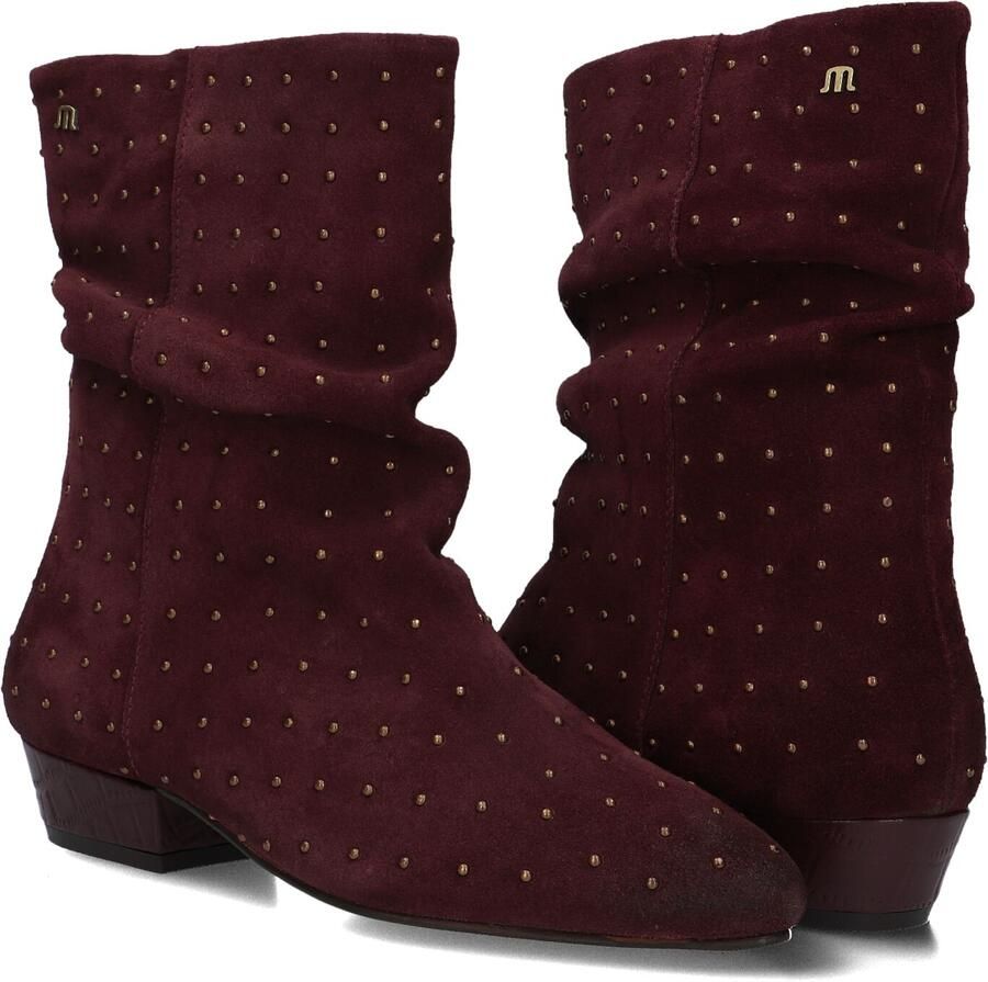 Maruti Dames Enkellaars Amina Studs Burgundy Bordeaux - Foto 2