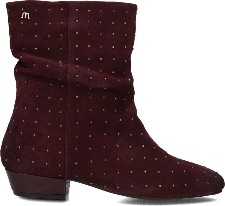 Maruti Dames Enkellaars Amina Studs Burgundy Bordeaux - Foto 4