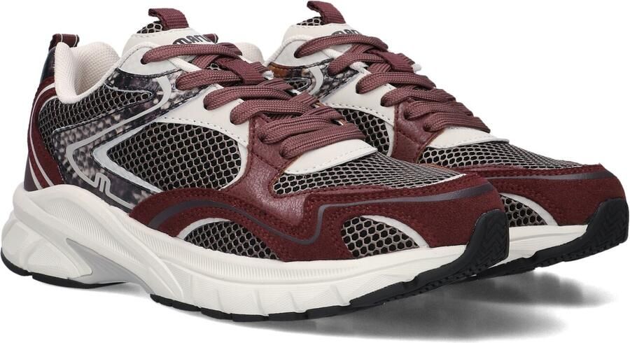 Maruti Novi Leather Bordo Dames sneaker met uitneembaar voetbed