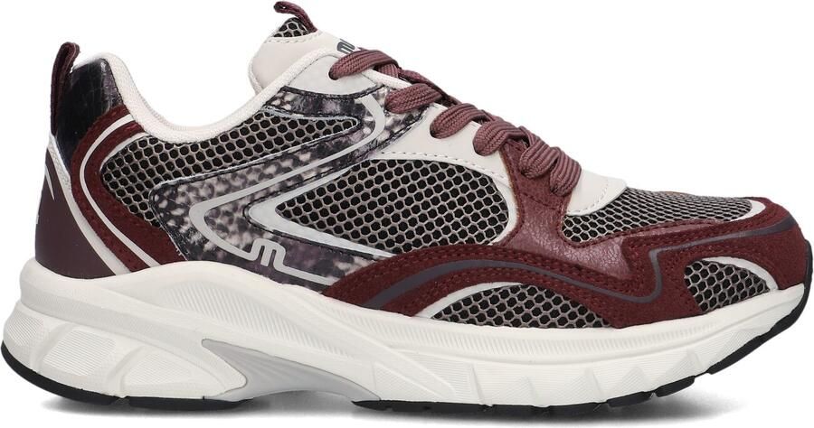 Maruti Novi Leather Bordo Dames sneaker met uitneembaar voetbed