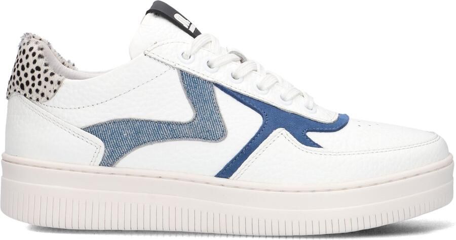 Maruti Witte lage sneakers met ponyhaar en suède