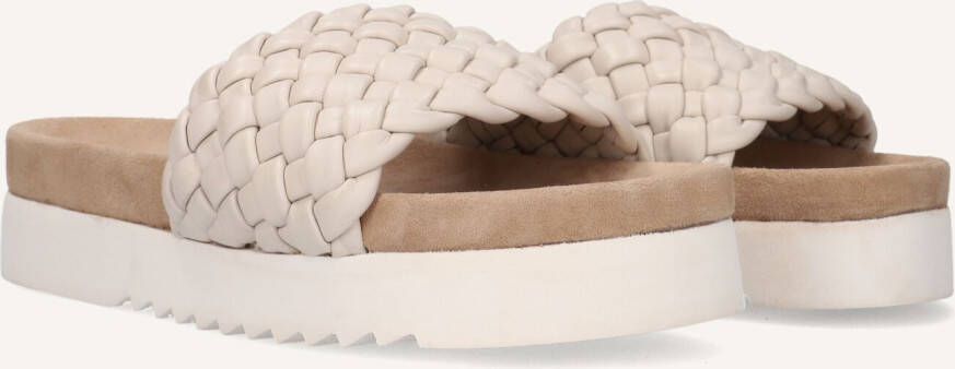 Maruti Beige Gevlochten Leren Slipper Billy