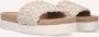 Maruti Beige Gevlochten Leren Slipper Billy - Thumbnail 1